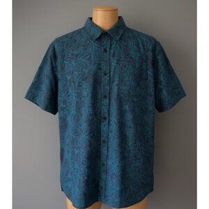 Valor Collective Shirt Mens Size XL Floral Hawaiian AOP Stretch Beach Vacation